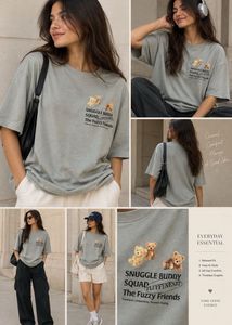 max over sized Cute Teddy Bear Graphic T-Shirt
