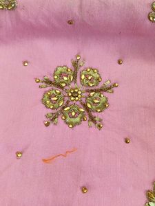 Unstitched Gorgeous Pink Embroidered Kurta Set