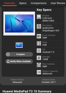 hawai mediapad tab t3 10