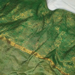 Green Golden Silk Blouse