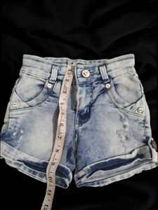 kid's Light Wash Denim Shorts