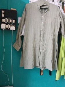 Elegant Grey Striped Kurta
