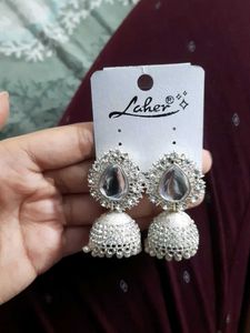 Stunning Silver Jhumka Earrings