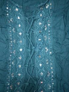 Bohemian Embellished Blue Tunic Top