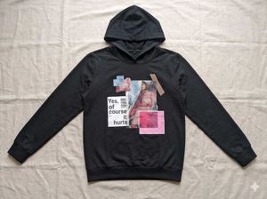 Black Graphic Print Hoodie