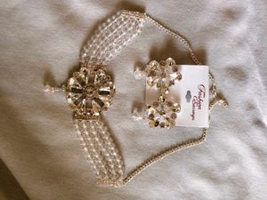 Trendy Stunning Crystal Choker and Earring Set