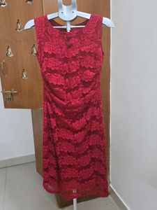 Elegant Red Lace Dress