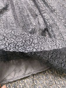 Elegant Grey Lace Skirt