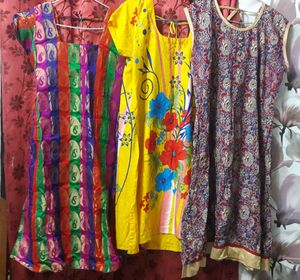 Set of 3 Colorful Indian Tunics