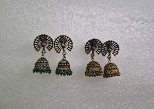 Elegant Peacock Jhumka Earrings - New