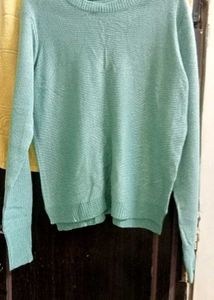 Mint Green Knit Pullover Sweater