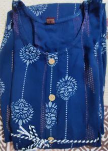 Navy Blue Round Kurta