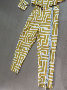 Yellow Geometric Print Co-ord Set