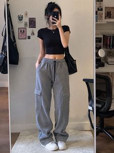 Comfortable Grey Cargo Sweatpants