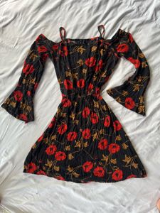 Floral Off-Shoulder Mini Dress