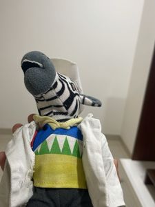 Plush Zebra Toy with Hat and Jacket