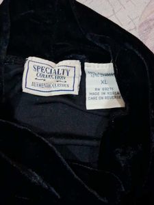 Black Velvet Mock Neck Top