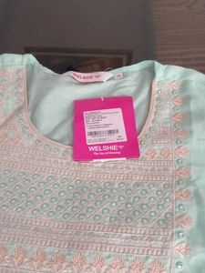 Light Green Kurta with Peach Pants
