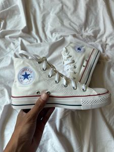 Classic White Converse High Tops