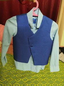 boys pale Blue Collared Shirt