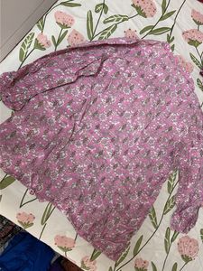 Pink Floral Print Kurta
