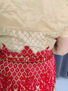 Ethnic Wedding Gown With Duppata And Lagging