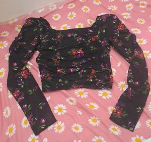 Midnight Bloom Corset Top
