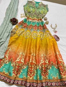 Vibrant Anarkali Style Dress