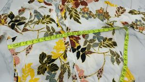 Chic Floral Print Long Kurta