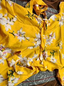Shein Yellow Floral Mini Dress