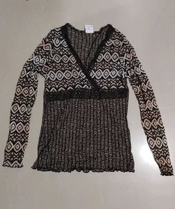 Y2K Sheer Long Sleeve Top