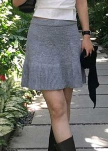knitted flared skirt