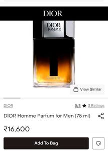 Dior Homme Parfum tester bottle