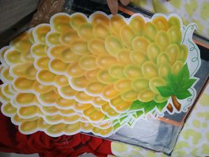 New Unused Table Mats Grape Shape (6)