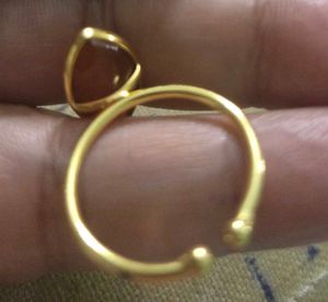 Marquise Cut Orange stone Ring SS925