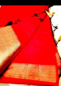 Red silk sarees with tailour stiched blouse