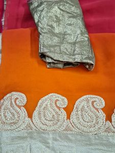 Double Shaded Saree With Blouse