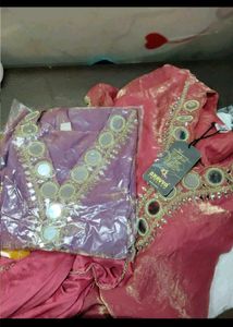 Beautiful shine kurti full set