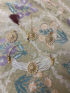 Brand New Necklace Set White Colour Only @200