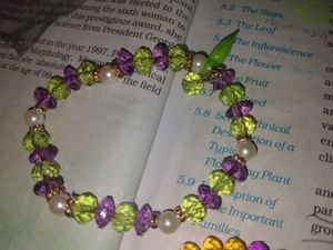 Handmade Colourful Beaded Bracelet With Charm Set