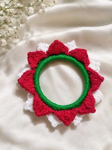 Handmade Crochet Flower Hair Tie