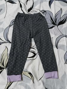 Cozy Grey Heart Print Pajama Pants