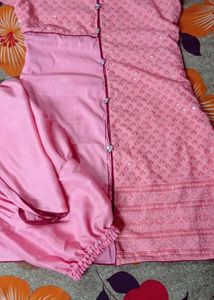 Pink Kurta Set With Dupatta