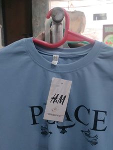 H&amp;M Blue Peace T-Shirt
