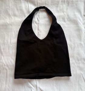 Black Halter Neck Top