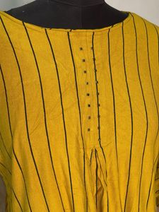 Yellow Striped Kurta