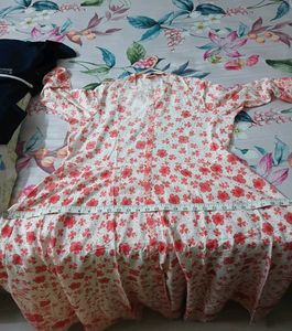 Pink Floral Kurta with legging