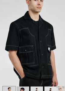 Unused Topstitched Denim Shirt