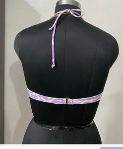 Lavender Circle Print Bra Top