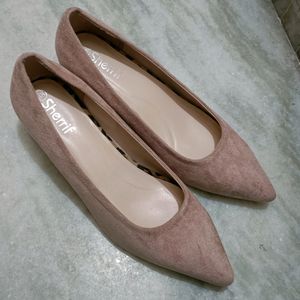 Nude Block Heels
